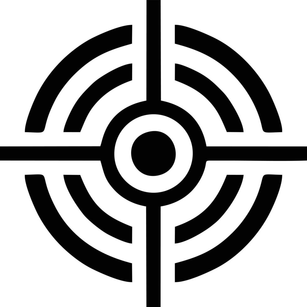 Target focus icon symbol design image, illustration of the success goal icon concept. EPS 10 vector