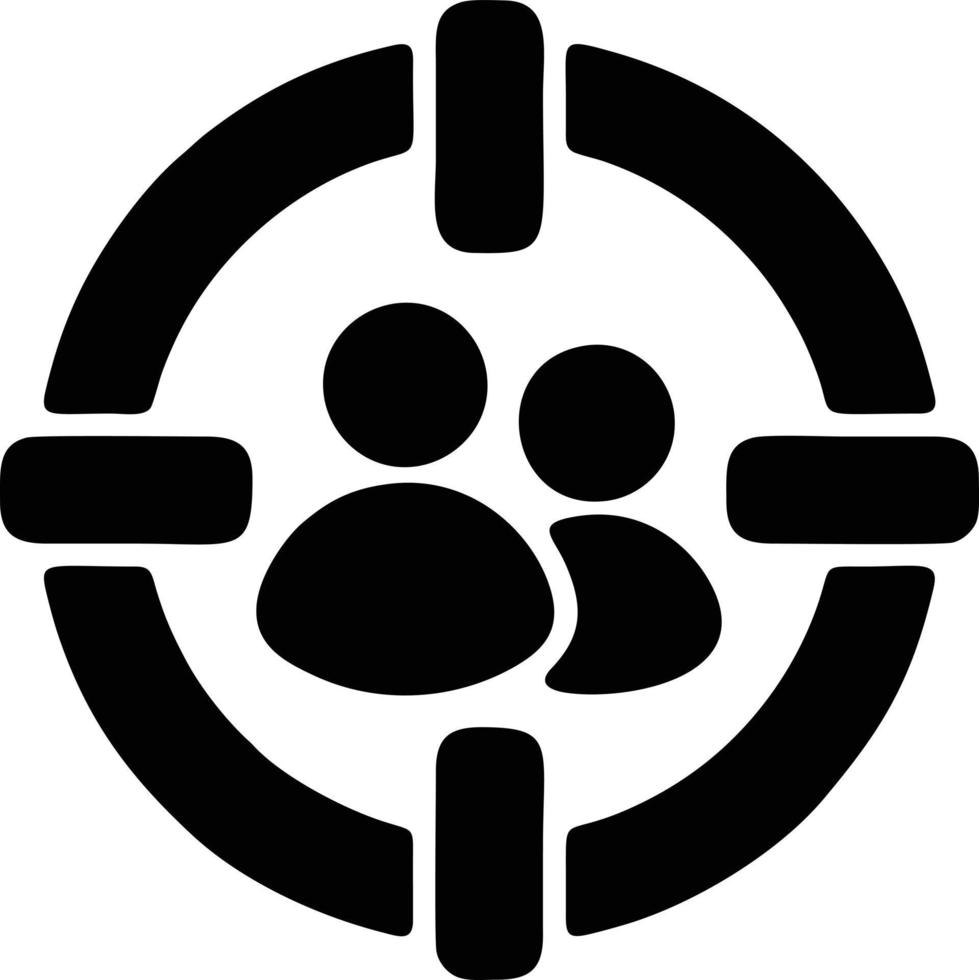 Target focus icon symbol design image, illustration of the success goal icon concept. EPS 10 vector