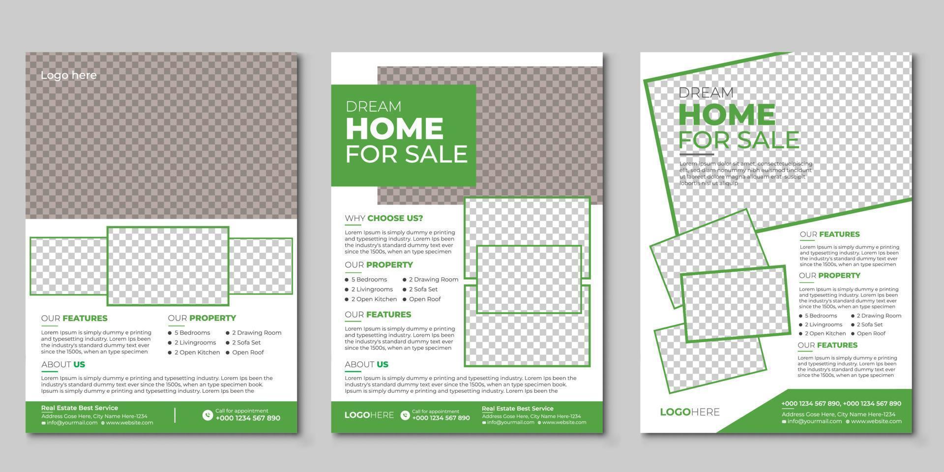 Real Estate Flyer Design Template vector