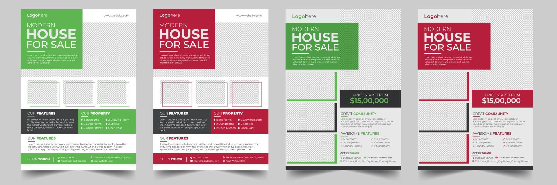 Real Estate Flyer Design Template vector