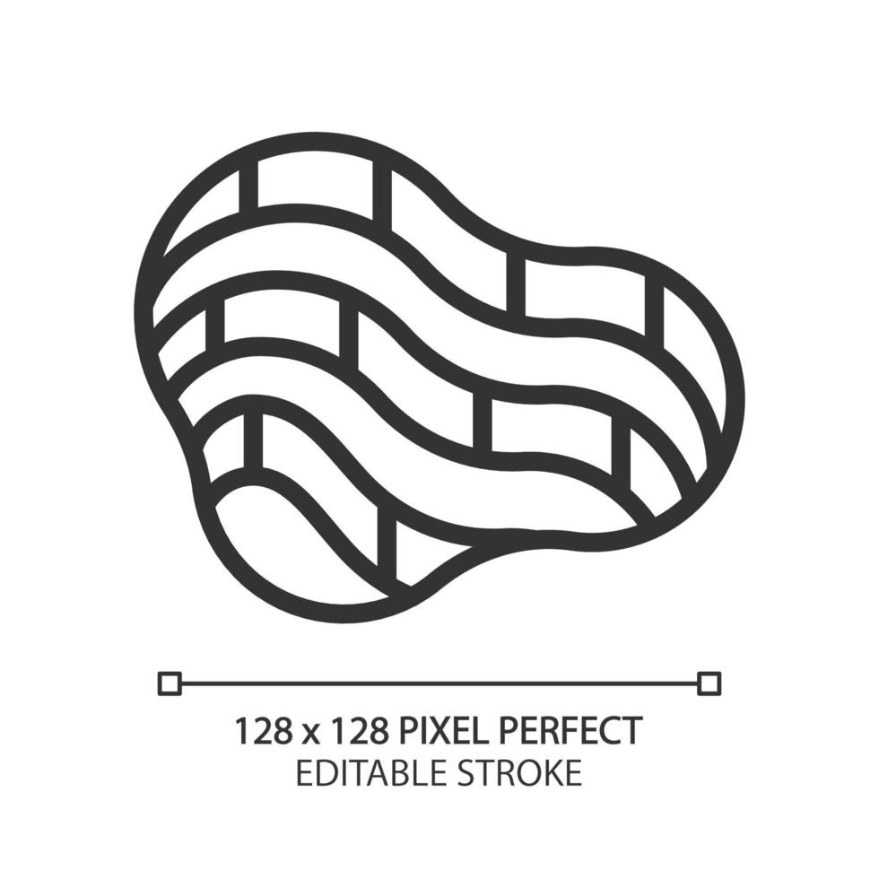 Quarry pixel perfect linear icon. Open pit mine. Type of mining from earth surface. Source of coal. Heavy industry. Thin line illustration. Contour symbol. Vector outline drawing. Editable stroke