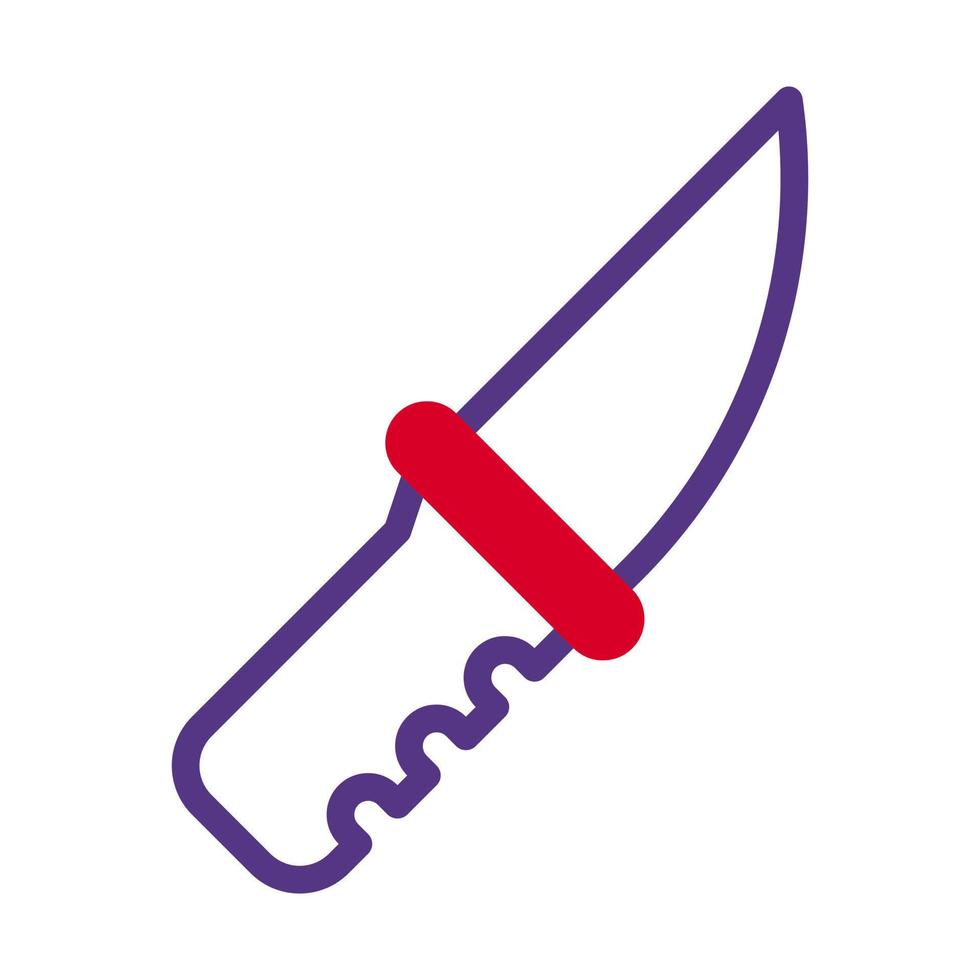 knife icon duotone style duotone red purple colour military illustration vector army element and symbol perfect.