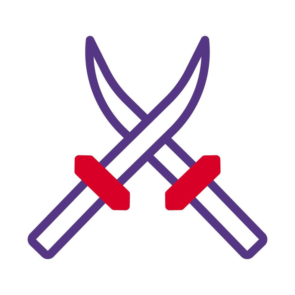 sword icon duotone style duotone red purple colour military illustration vector army element and symbol perfect.