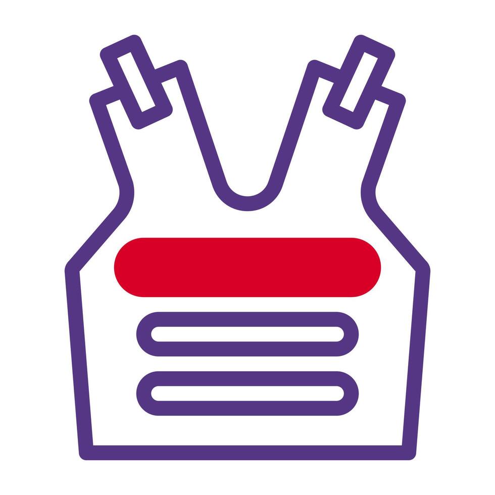 armor icon duotone style duotone red purple colour military illustration vector army element and symbol perfect.