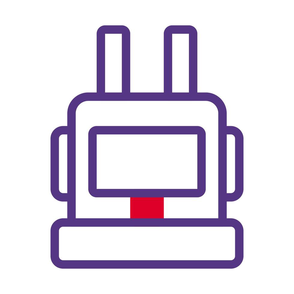 mochila icono duotono estilo duotono rojo púrpura color militar ilustración vector Ejército elemento y símbolo Perfecto.