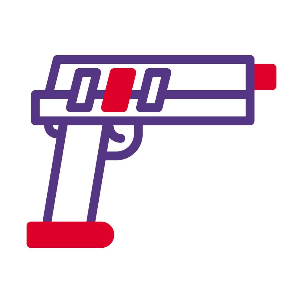 pistola icono duotono estilo duotono rojo púrpura color militar ilustración vector Ejército elemento y símbolo Perfecto.