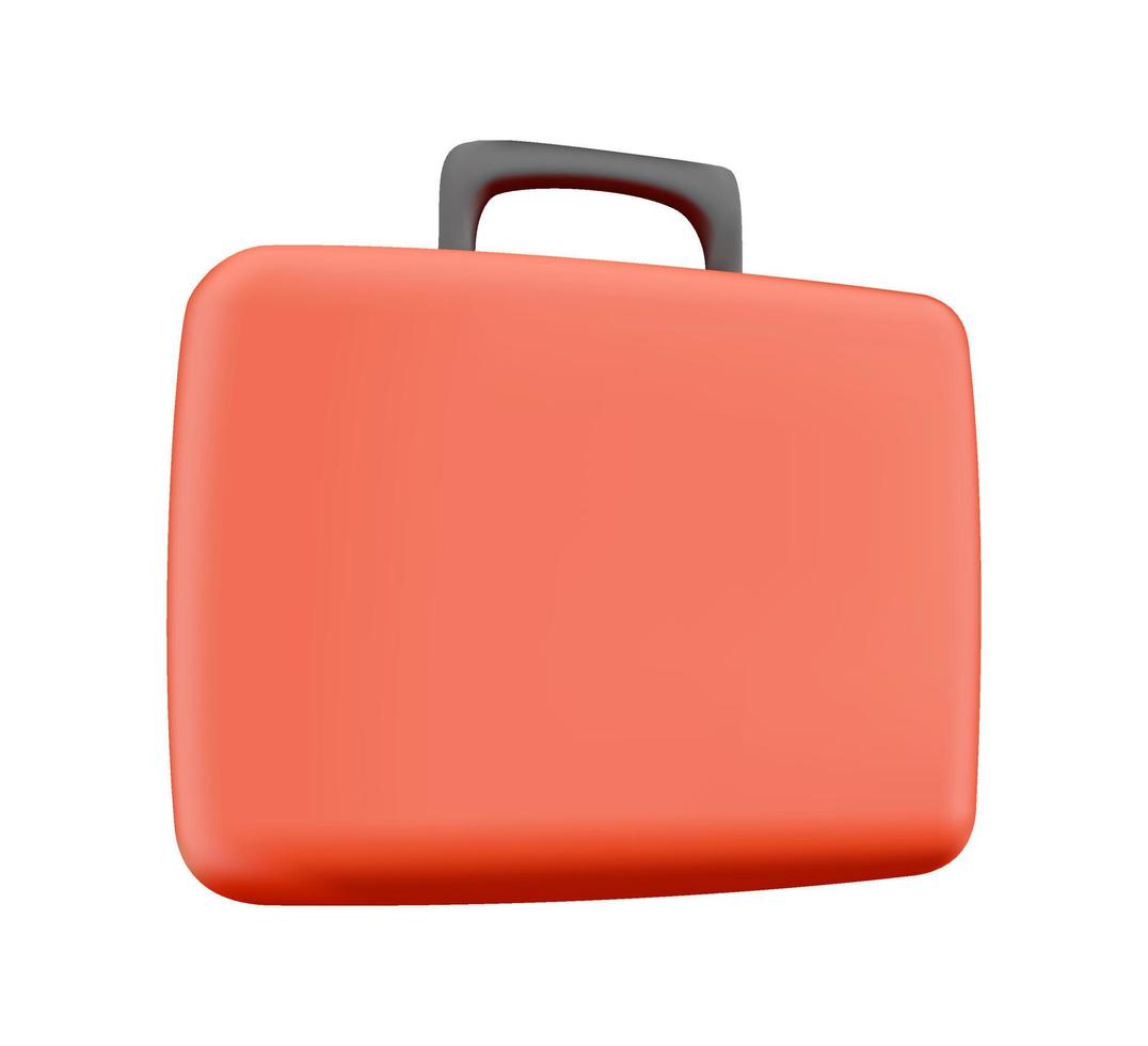 Briefcase, Bag, Business office suitcase, Business portfolio, illustration, Isolated, No background Finance Vector 3d icon