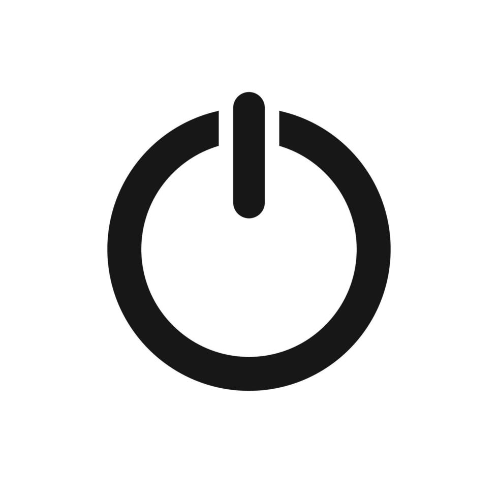 Power icon button isolated on white background vector