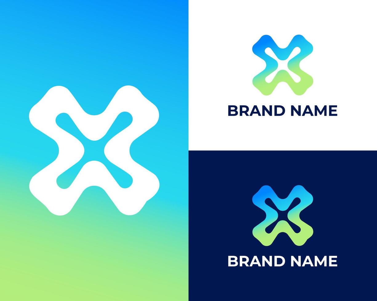 Simple and Minimalist letter x logo design template vector