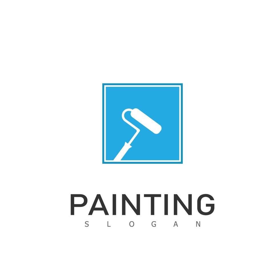 Brush and paint  color with minimalist design style. Creative concept of paint design vector