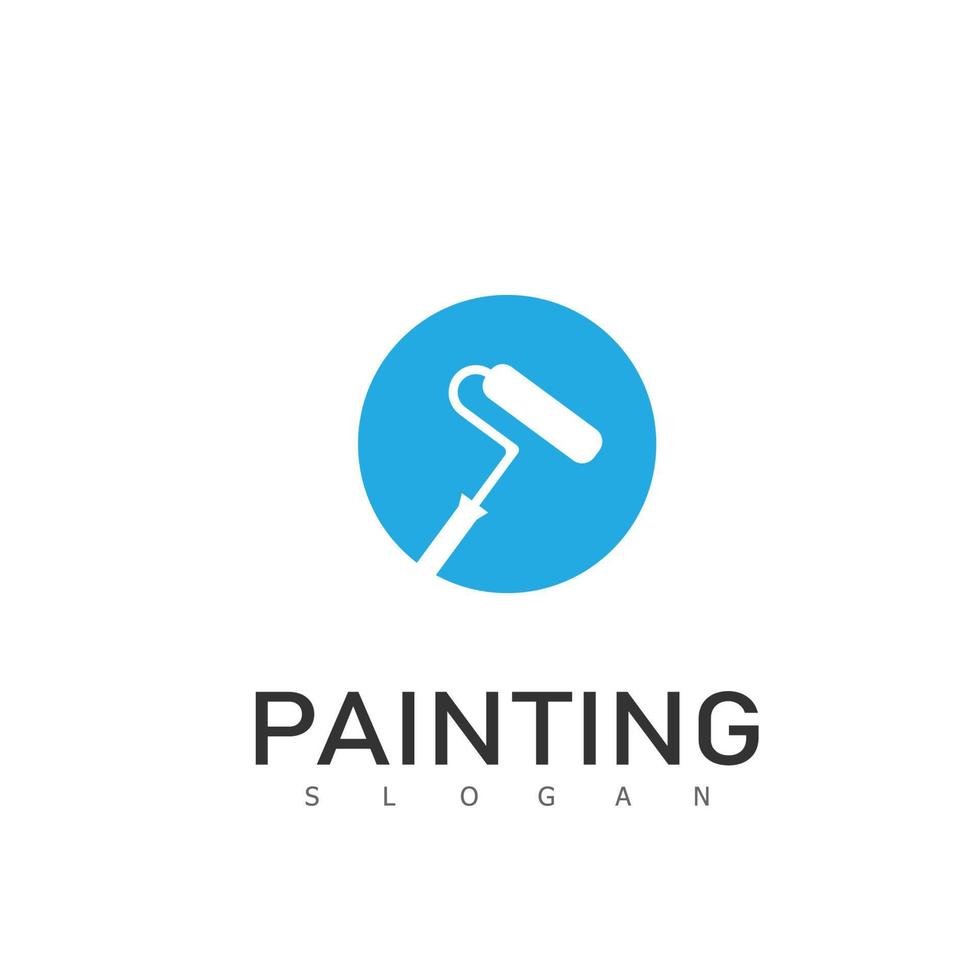 Brush and paint  color with minimalist design style. Creative concept of paint design vector