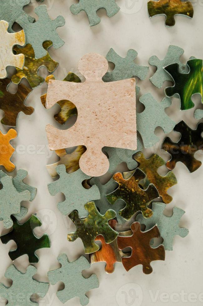 Small puzzle pieces photo