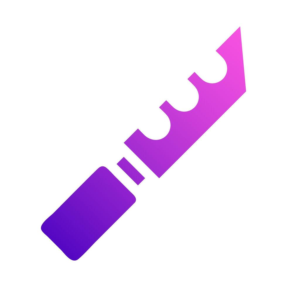 knife icon solid style gradient purple pink colour military illustration vector army element and symbol perfect.