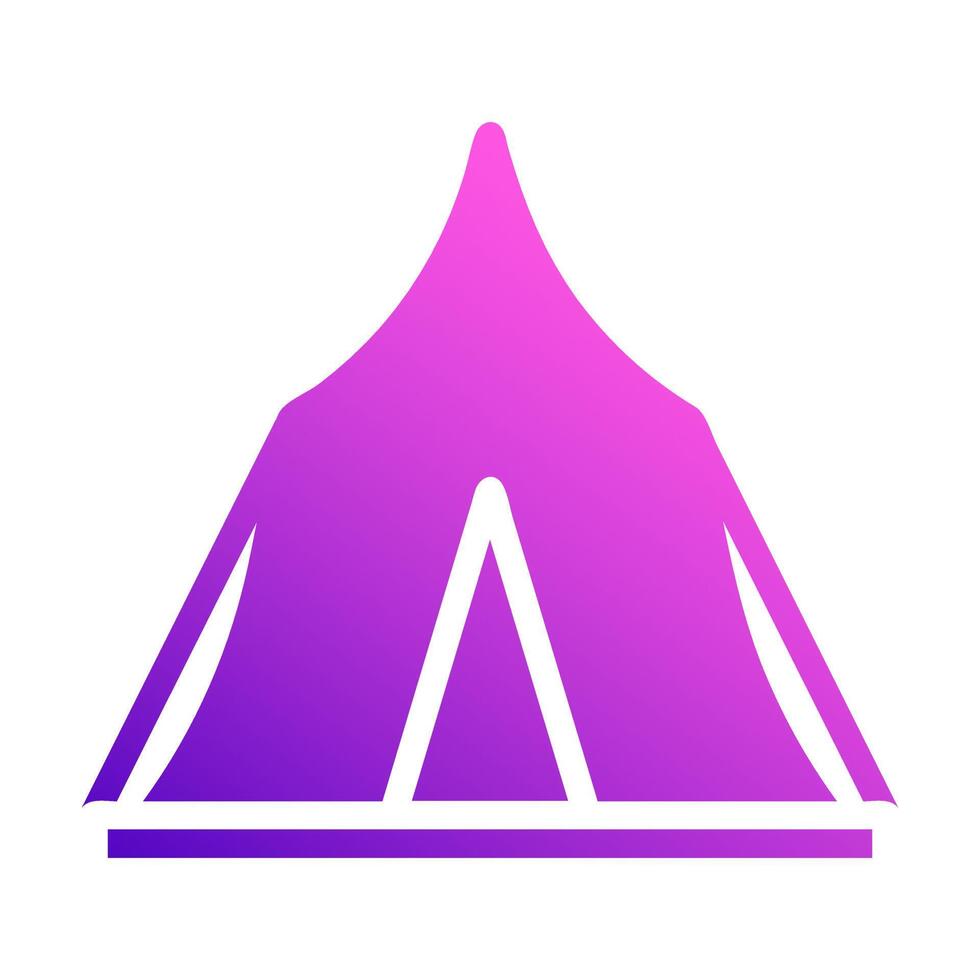 tent icon solid style gradient purple pink colour military illustration vector army element and symbol perfect.