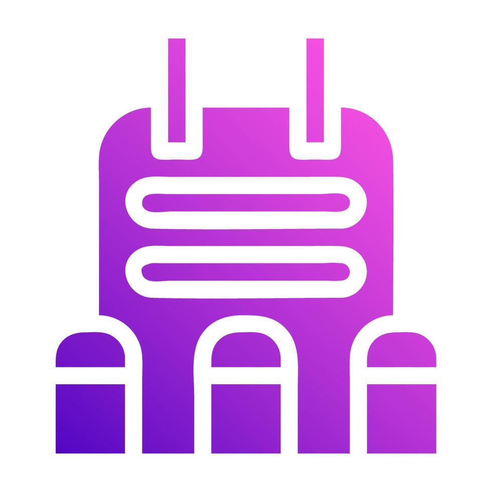 armor icon solid style gradient purple pink colour military illustration vector army element and symbol perfect.