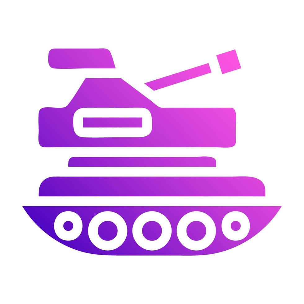 tanque icono sólido estilo degradado púrpura rosado color militar ilustración vector Ejército elemento y símbolo Perfecto.