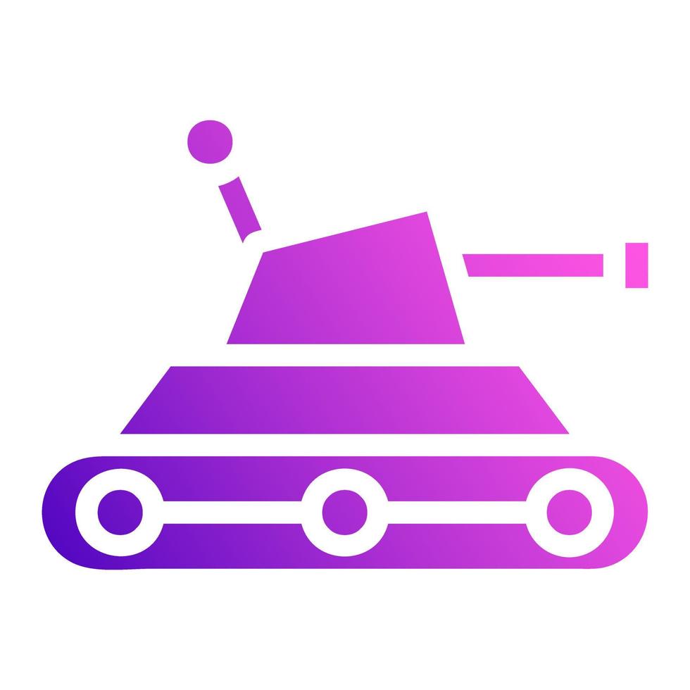 tank icon solid style gradient purple pink colour military illustration vector army element and symbol perfect.