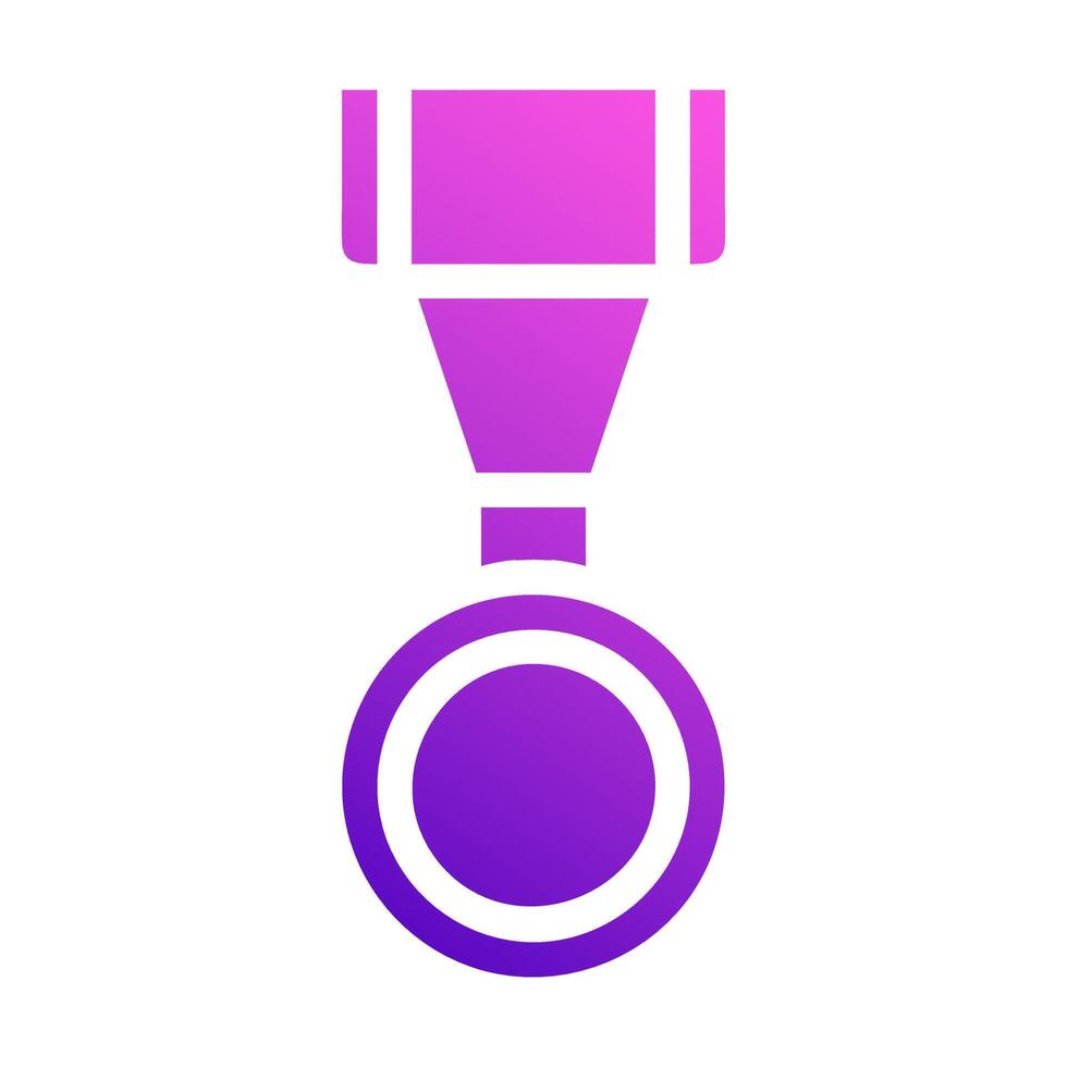 medal icon solid style gradient purple pink colour military illustration vector army element and symbol perfect.