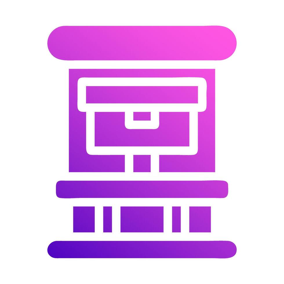 backpack icon solid style gradient purple pink colour military illustration vector army element and symbol perfect.