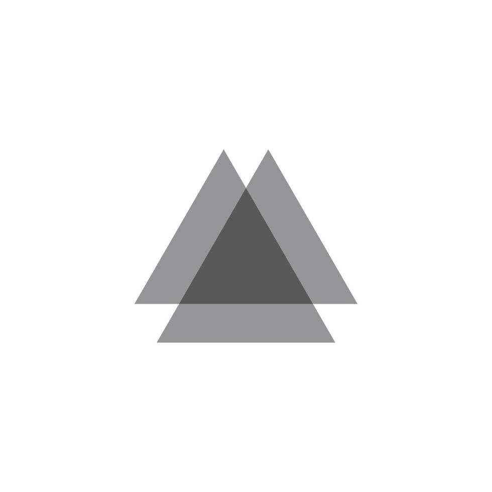 triangle geometric simple logo vector