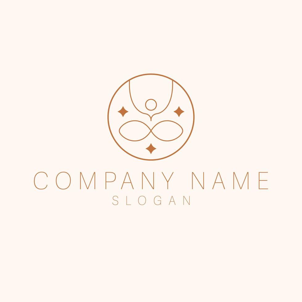 Yoga position brand logo design. Modern yogi logotype. Meditation logo template. vector