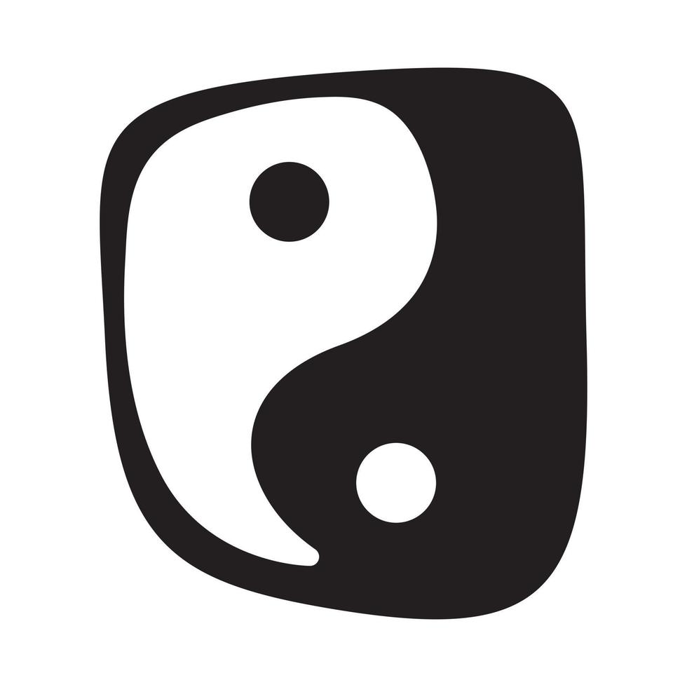 yin yang Roca vector icono diseño. plano icono.