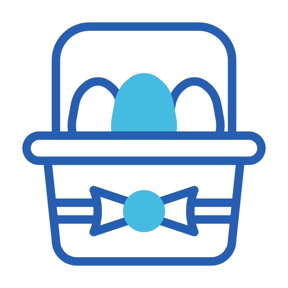 basket egg icon duotone blue style easter illustration vector element and symbol perfect.