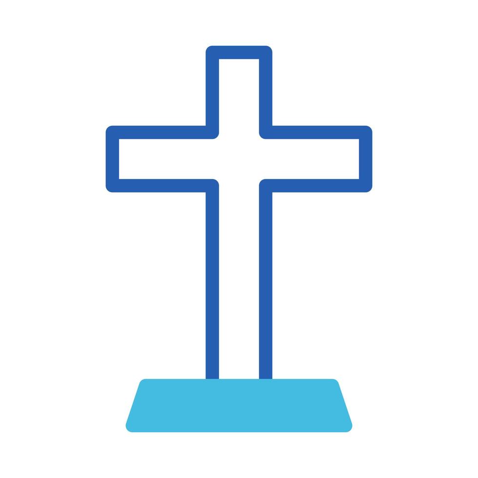 cristiano icono duotono azul estilo Pascua de Resurrección ilustración vector elemento y símbolo Perfecto.