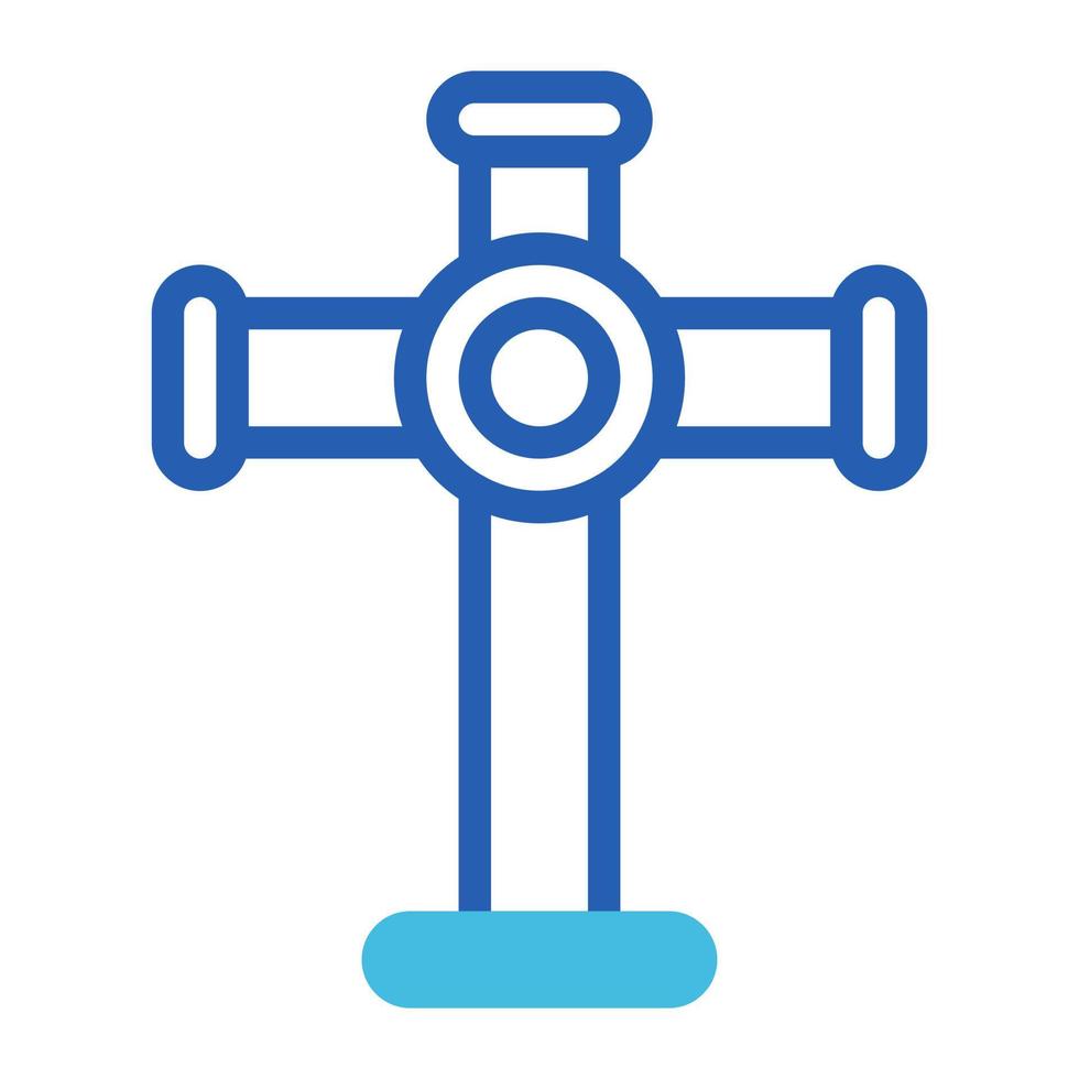 cristiano icono duotono azul estilo Pascua de Resurrección ilustración vector elemento y símbolo Perfecto.