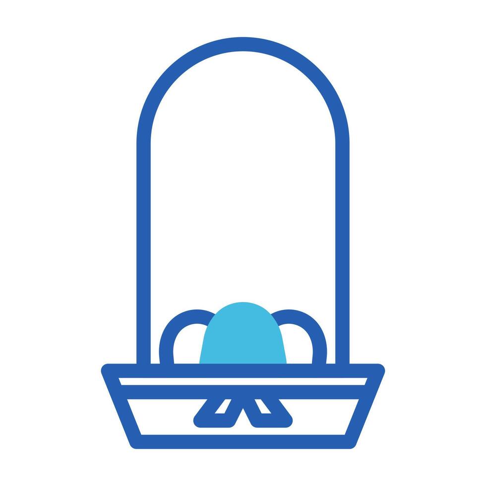 basket egg icon duotone blue style easter illustration vector element and symbol perfect.