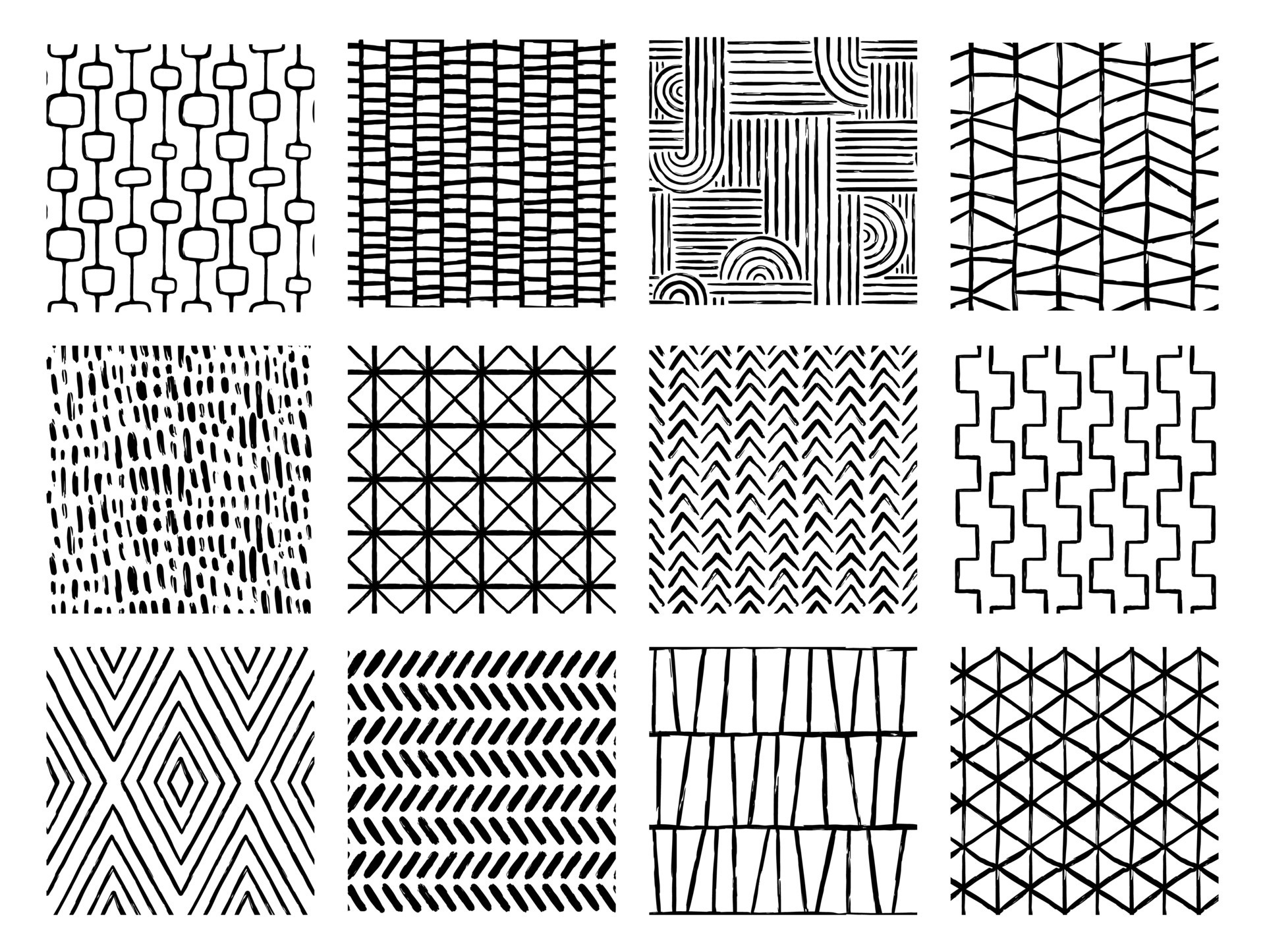 Set of Aesthetic Contemporary printable seamless pattern with abstract