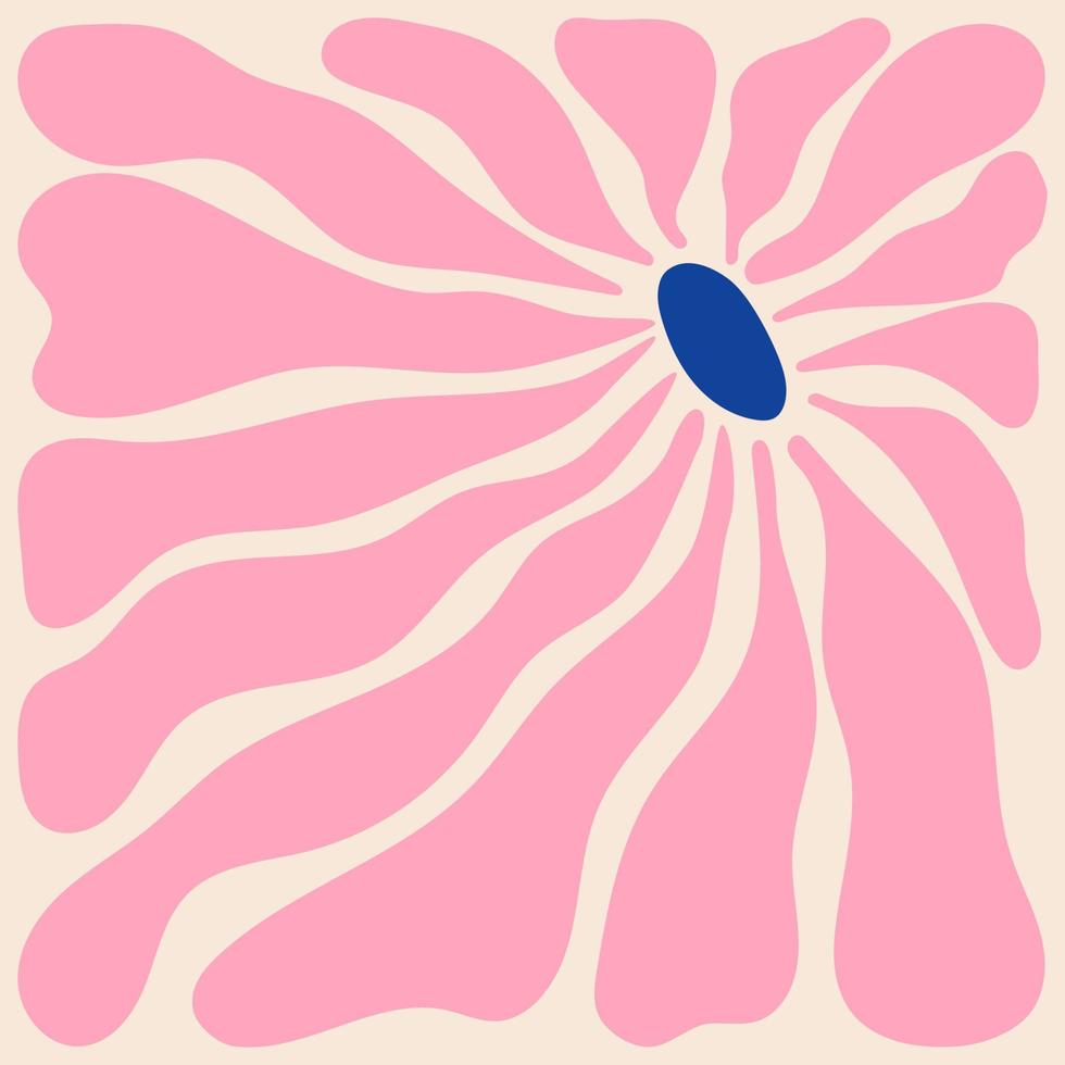 maravilloso resumen orgánico planta formas Arte. matisse floral póster en de moda retro 60s 70s estilo. vector