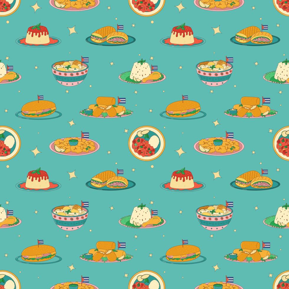 cuban-food-seamless-pattern-traditional-cuban-dish-vector-illustration-21839802-vector-art-at