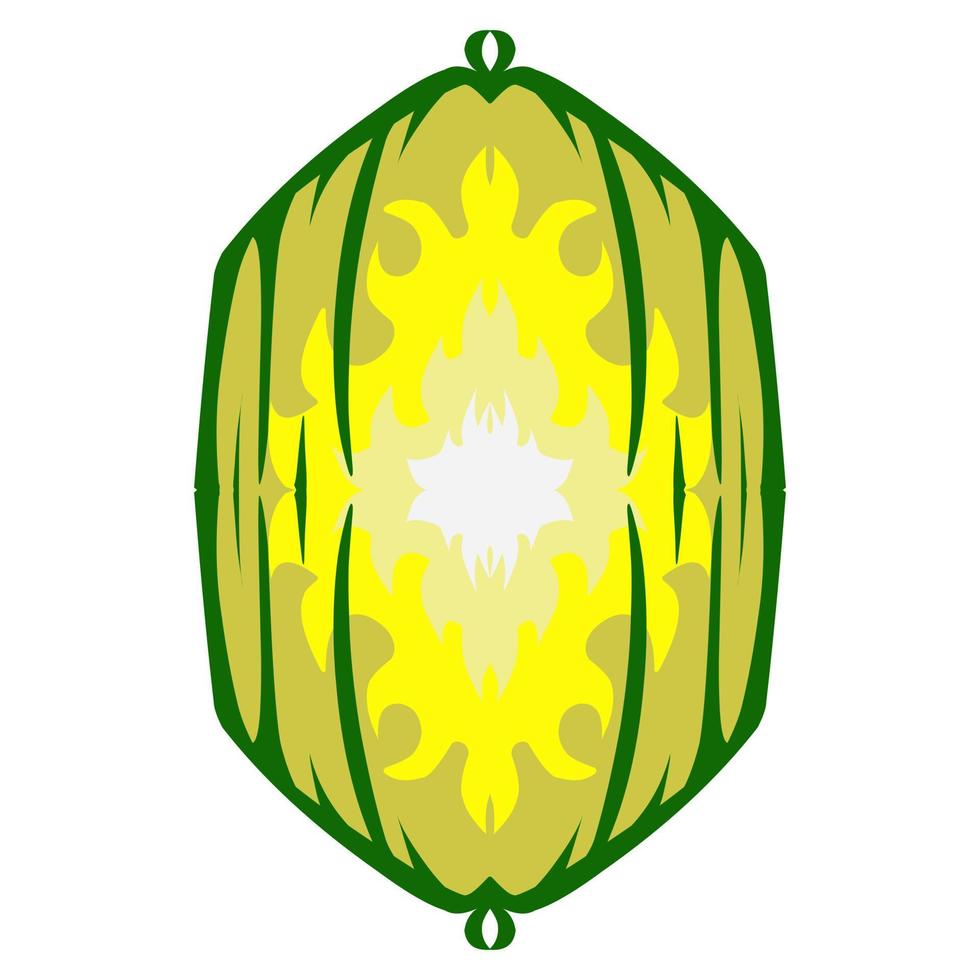 Illustration of a green lantern with a yellow flame on the theme of Ramadan, Eid al-Fitr and Eid al-Adha vector