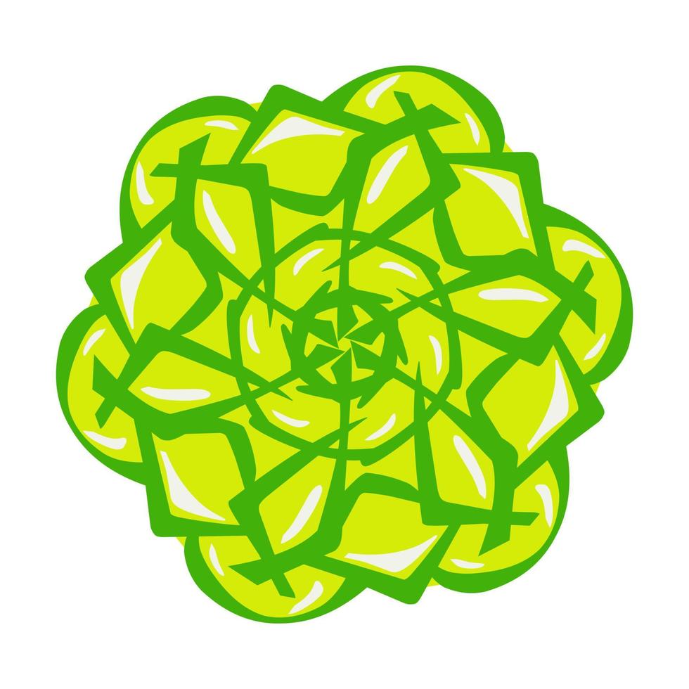 Illustration of a green lantern with a yellow flame on the theme of Ramadan, Eid al-Fitr and Eid al-Adha vector