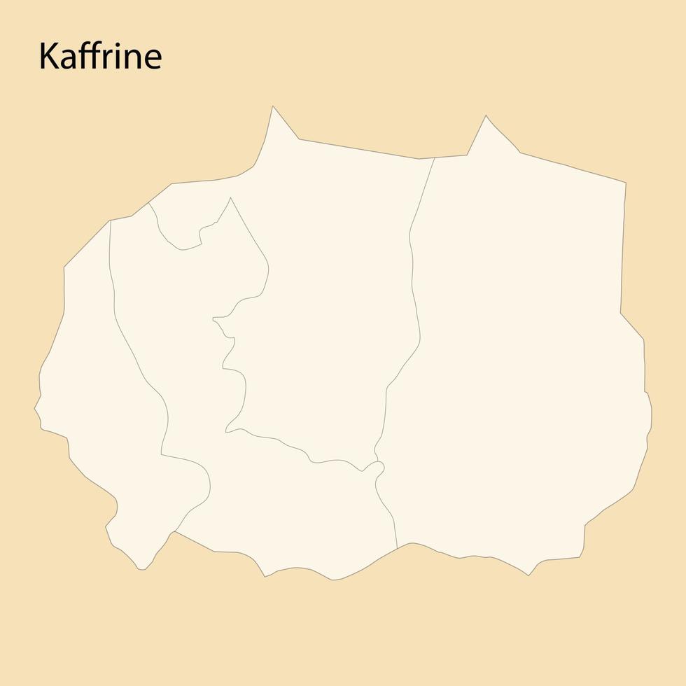 High Quality map of Kaffrine is a region of Senegal, vector