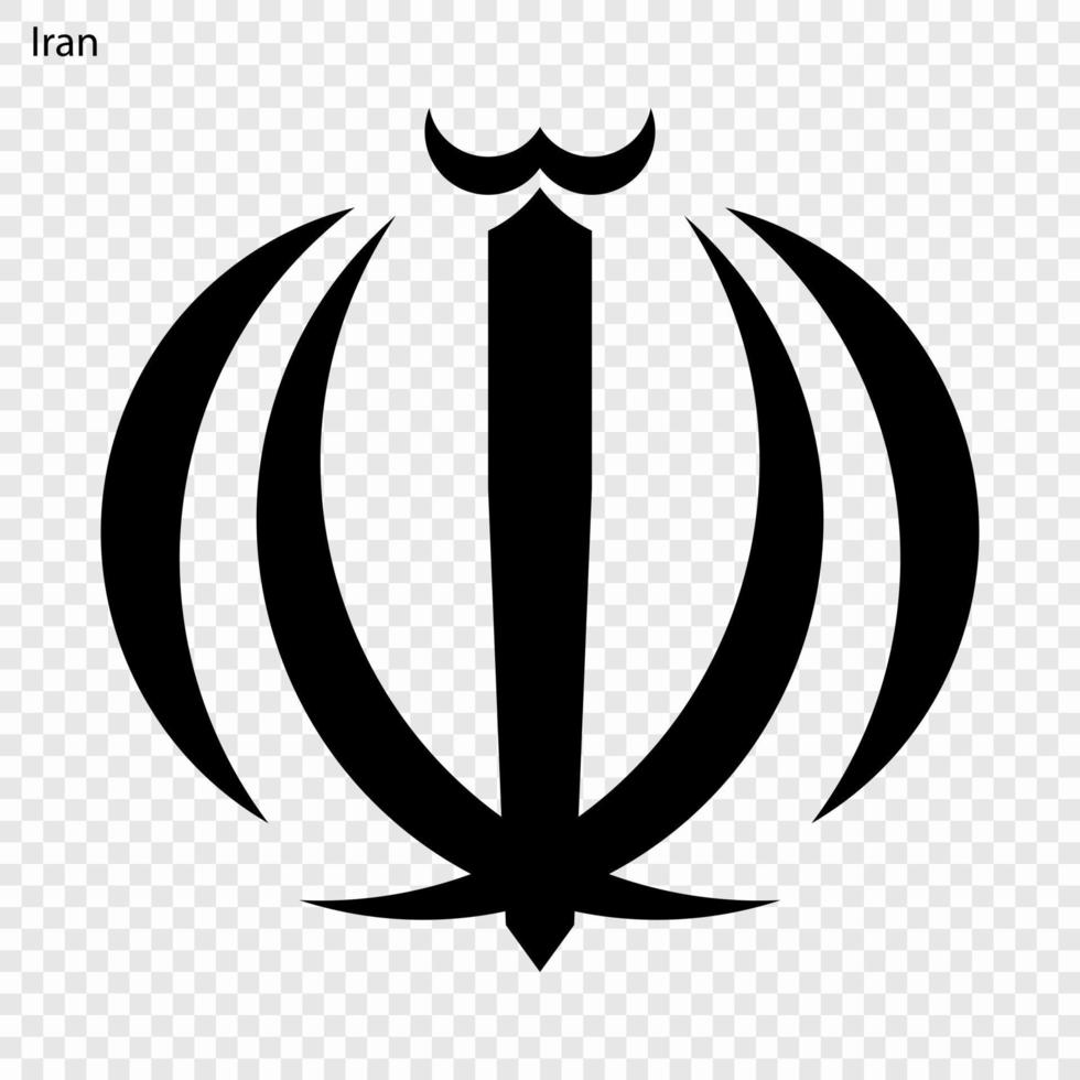 National emblem or symbol Iran vector