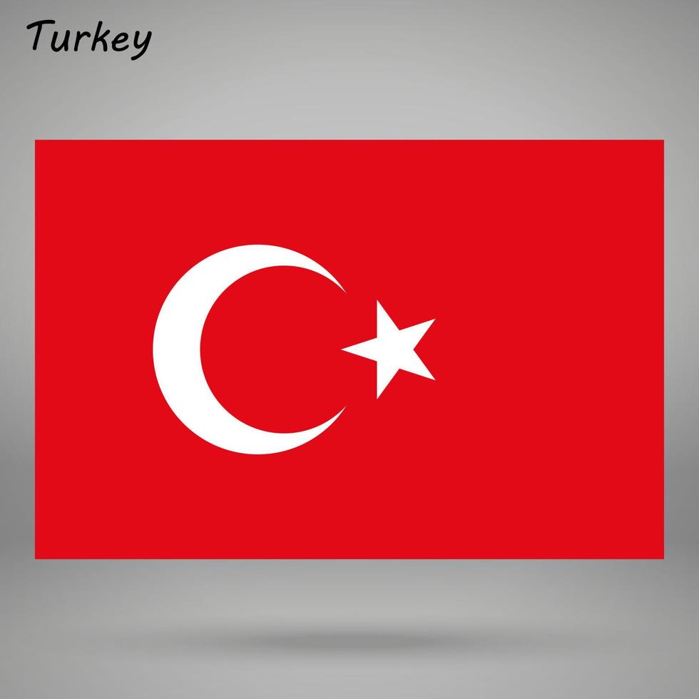 Turkey simple flag isolated . Vector illustration