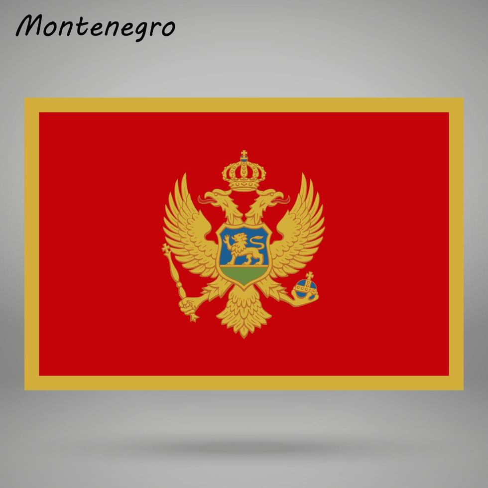 Montenegro simple flag isolated . Vector illustration