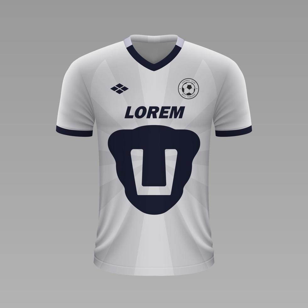 Realistic soccer shirt 2020 Pumas Unam vector