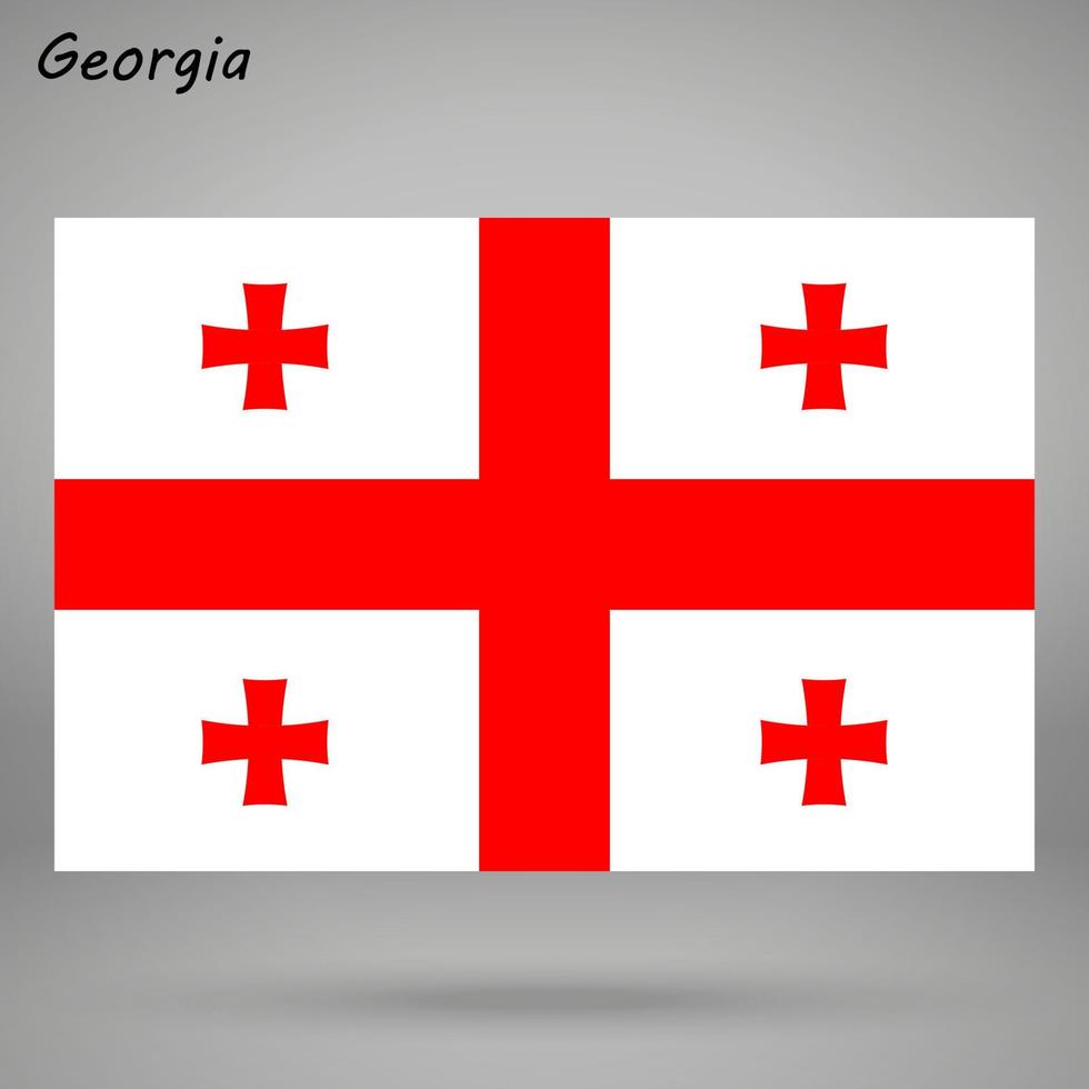 Georgia simple flag isolated . Vector illustration