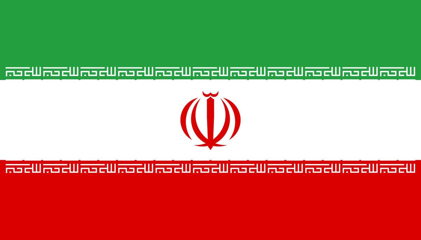 Iran Simple flag Correct size, proportion, colors. vector