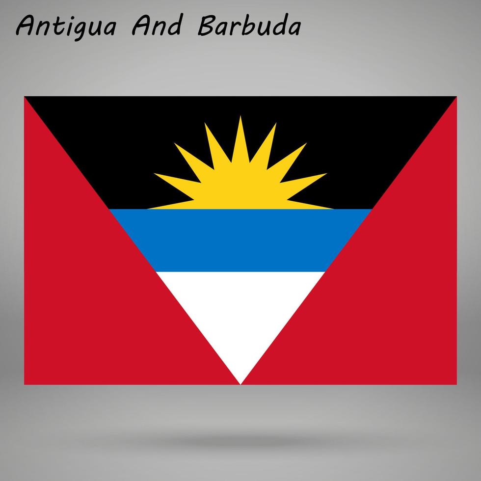 Antigua and Barbuda simple flag isolated . Vector illustration