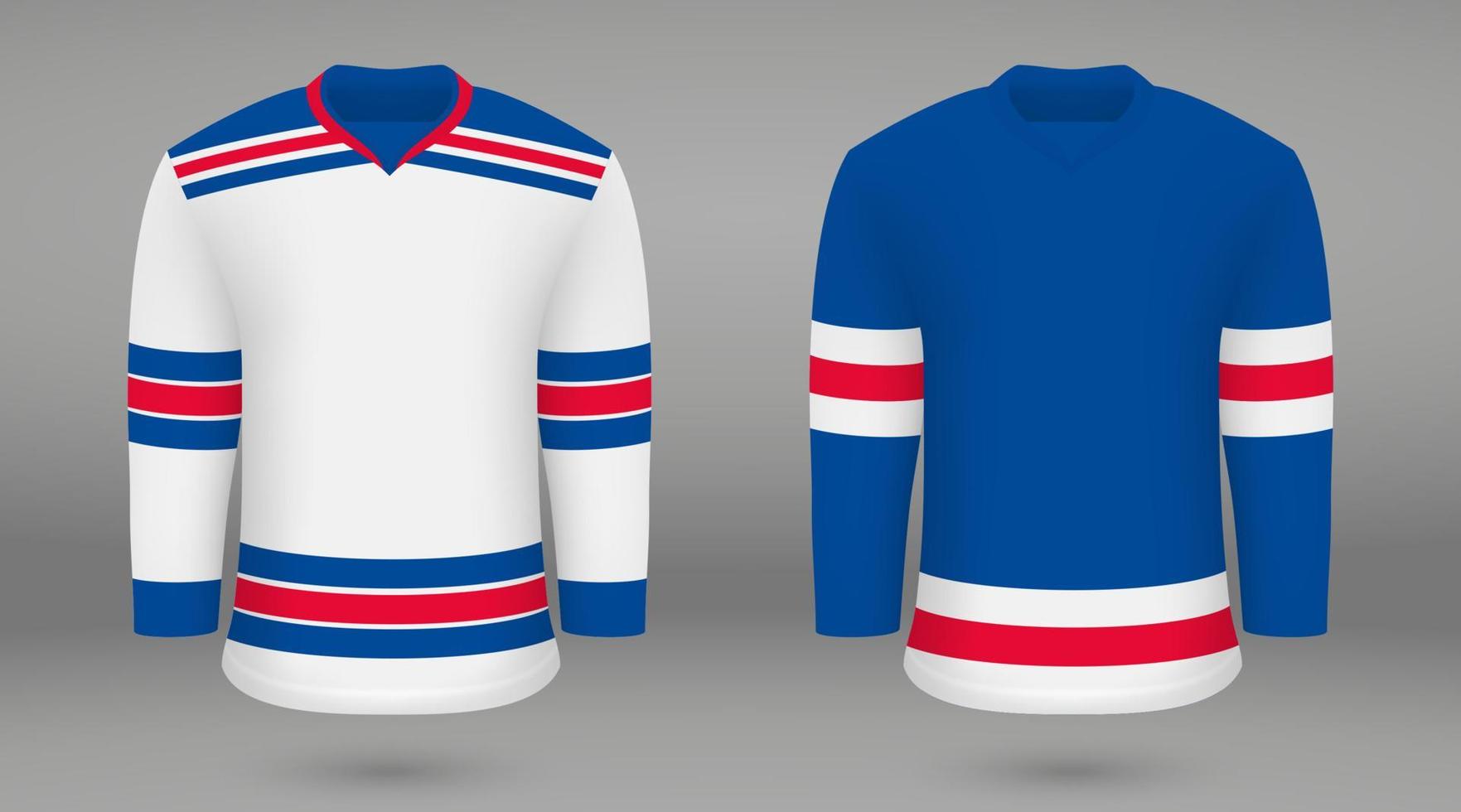 camisa modelo fuerza hockey jersey nuevo York vector