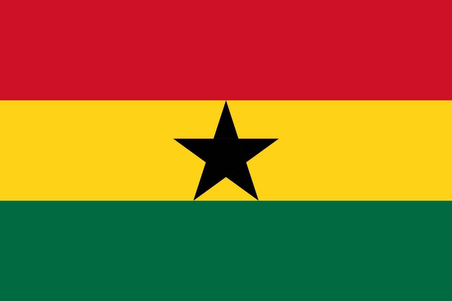 Ghana sencillo bandera correcto tamaño, proporción, colores. vector