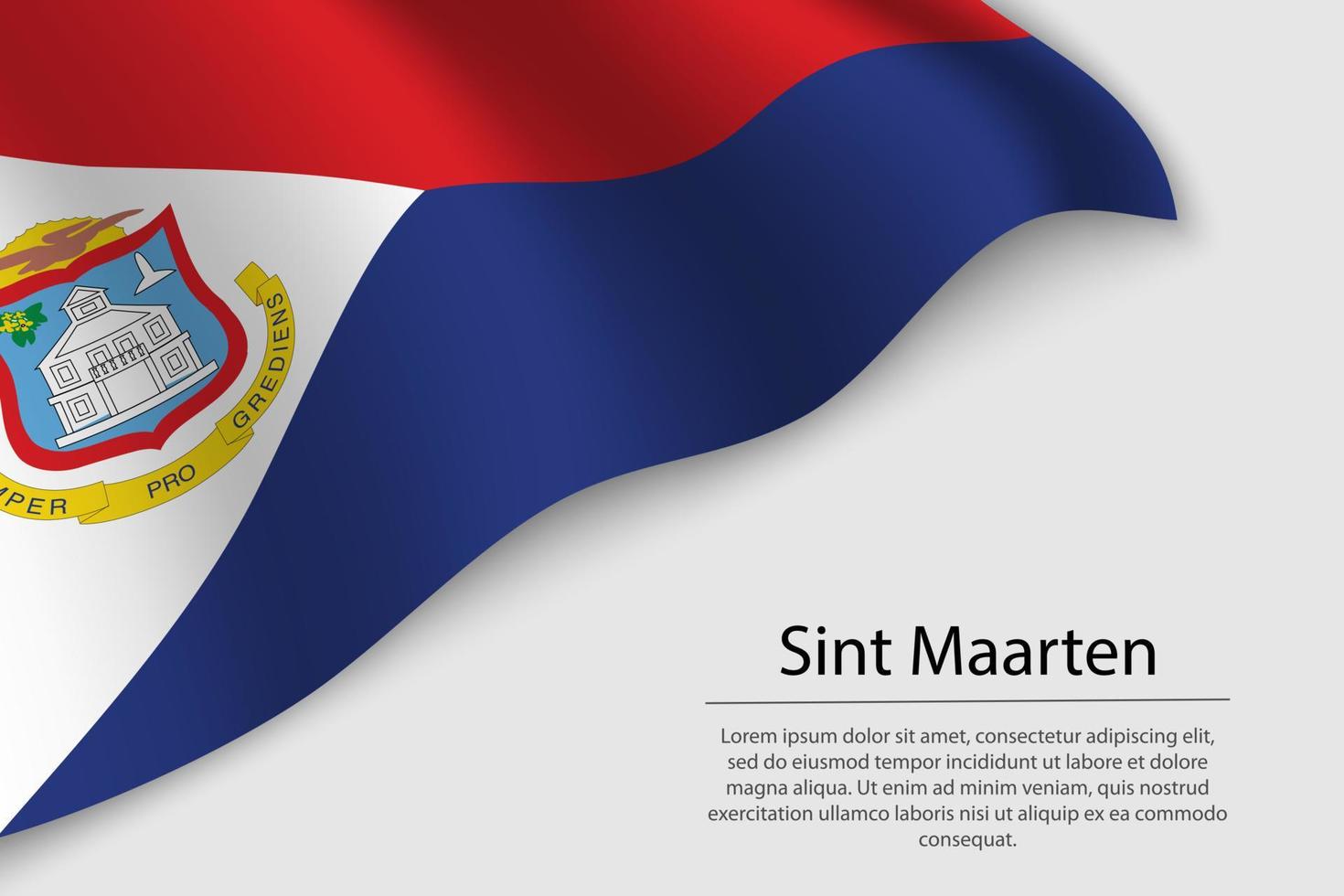ola bandera de sint Marten es un provincia de Países Bajos. bandera o vector