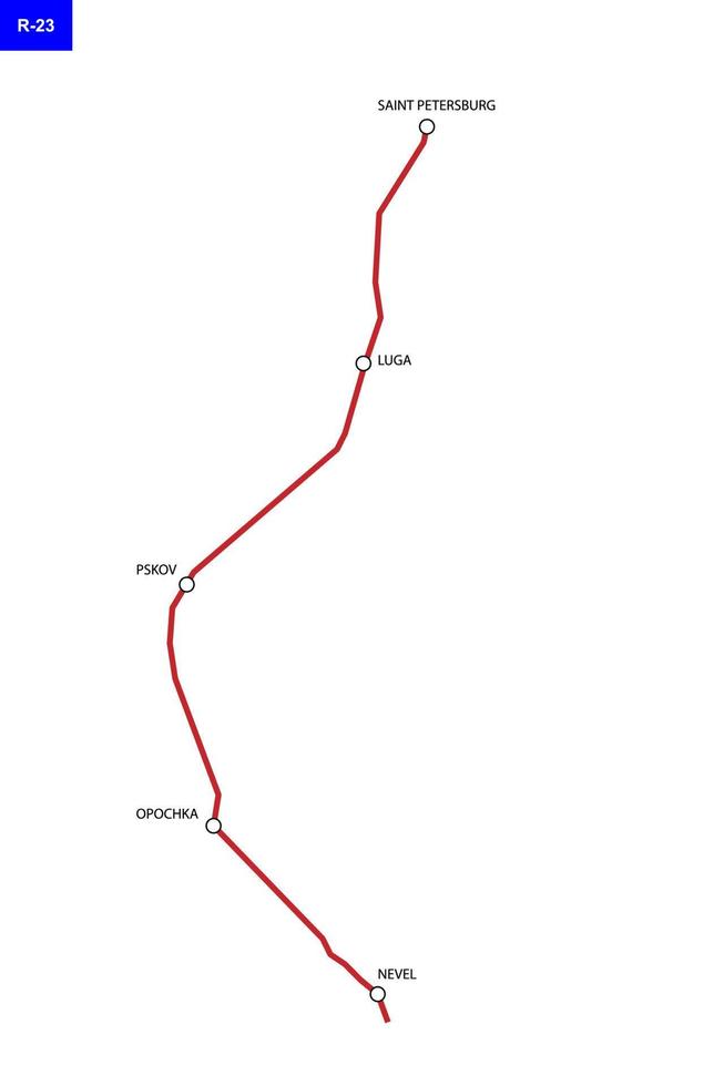 la carretera mapa de Rusia vector