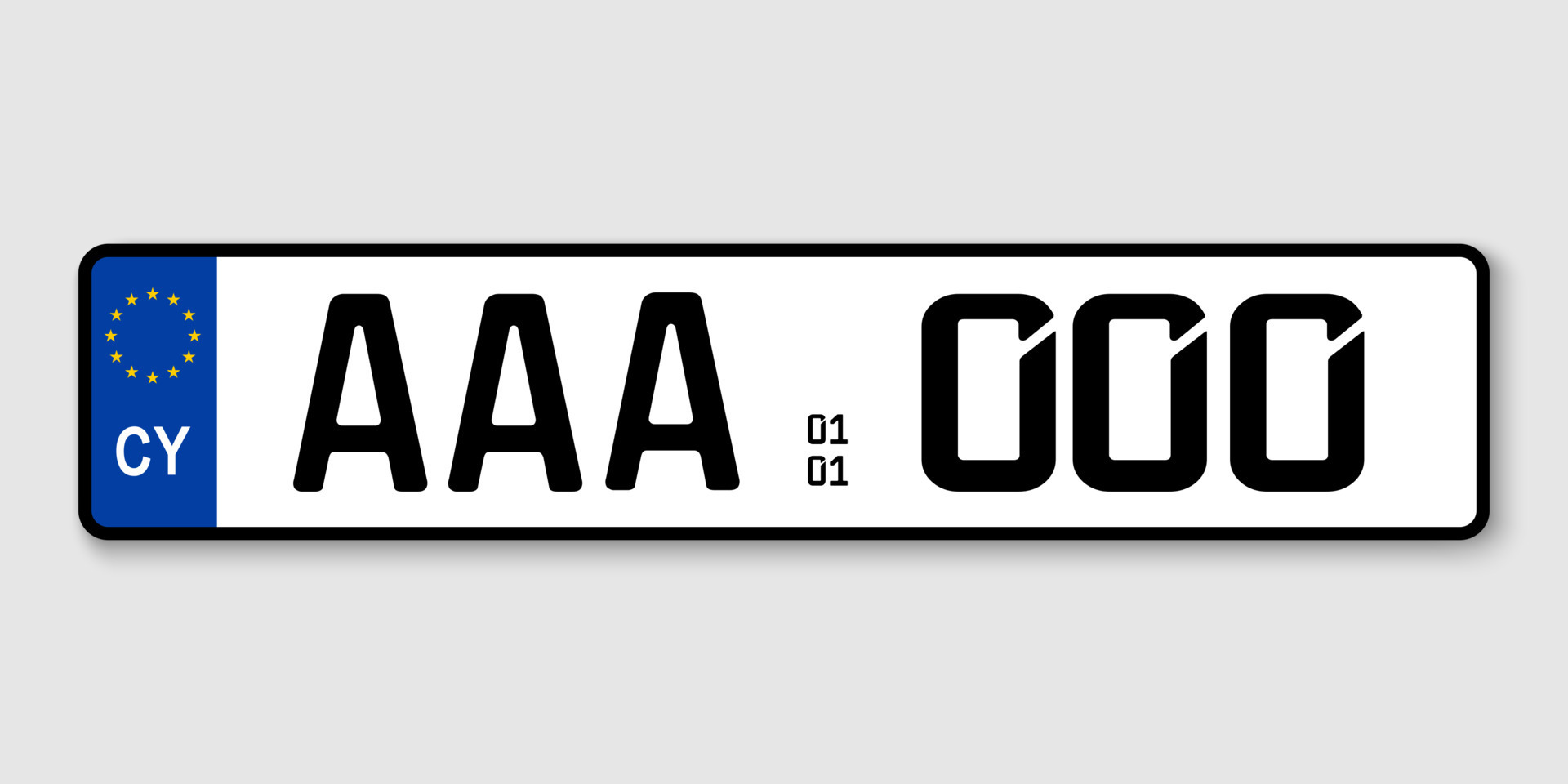 Vehicle registration plates Cyprus 21840637 Vector Art at Vecteezy
