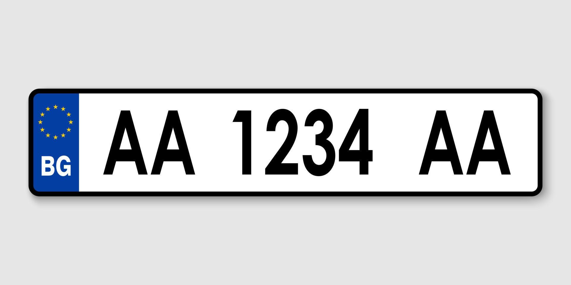 Vehicle registration plates 21840679 Vector Art at Vecteezy