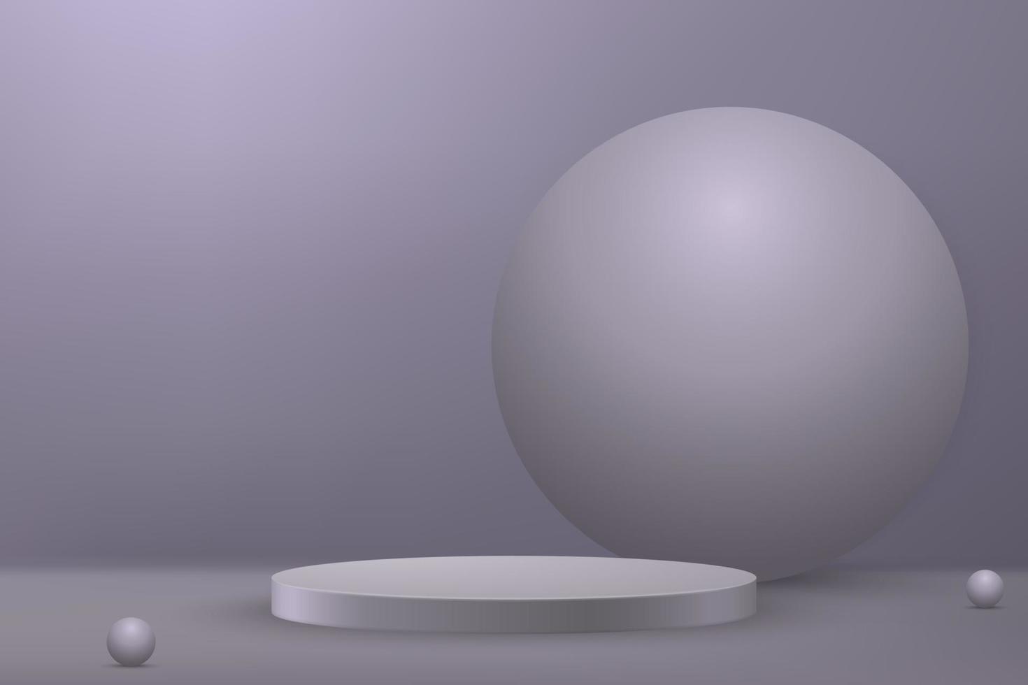 3d realistic sphere on black background vector